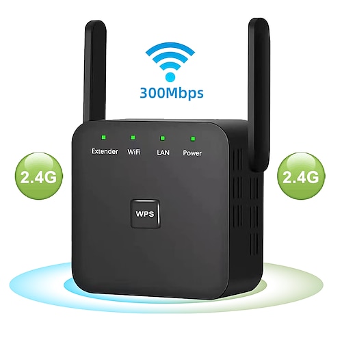 

WiFi Extender WiFi Booster WiFi Repeater Covers Up to 4000 Sq.ft and 40 Devices Internet Booster - with Ethernet Port Quick Setup Home Wireless Signal Booster