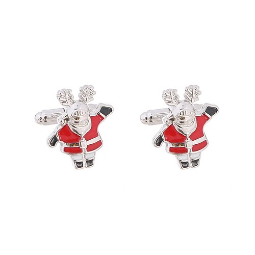 

Men's Christmas Cufflinks Red Santa Claus For Formal