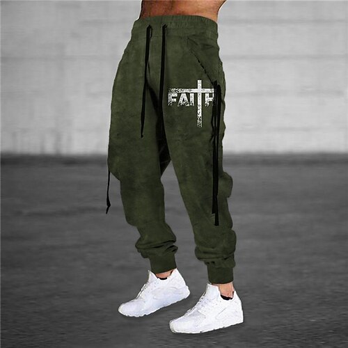 

Men's Sweatpants Joggers Trousers Drawstring Elastic Waist 3D Print Graphic Prints Comfort Sports Outdoor Casual Daily Cotton Blend Streetwear Designer Green Blue Micro-elastic