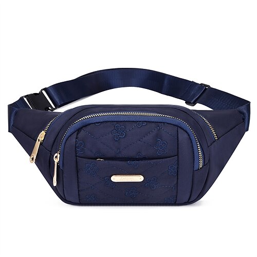 

Women's Bum Bag Sling Shoulder Bag Oxford Cloth Zipper Solid Color Daily Black Blue Purple Pink