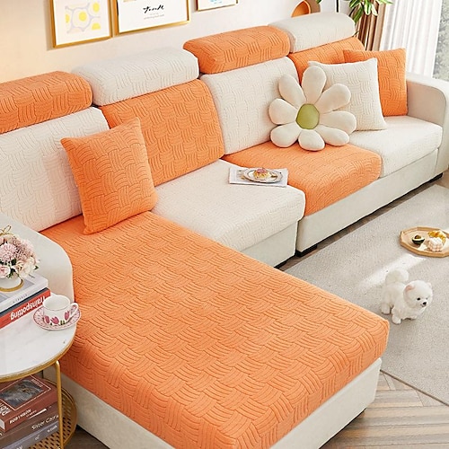 

Sofa Cover Solid Color / Striped Jacquard Polyester Slipcovers