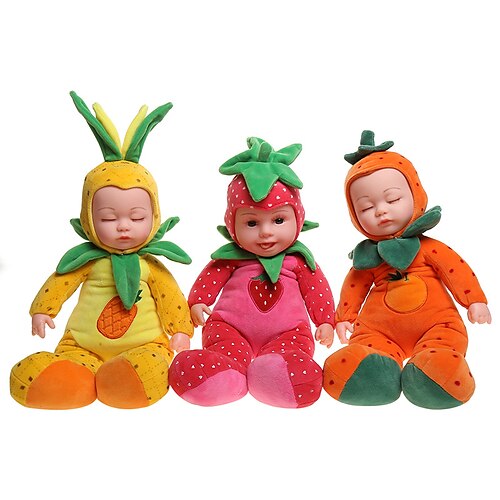 

Muñeco de frutas de vinilo creativo de 12 pulgadas, muñeco durmiente de simulación de felpa, regalo para niños, máquina de muñecas