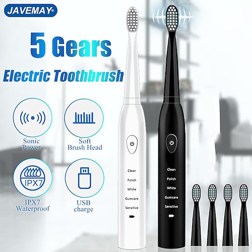 

Powerful Ultrasonic Sonic Electric Toothbrush USB Charge Rechargeable Tooth Brush Washable Electronic Whitening Teeth Brush