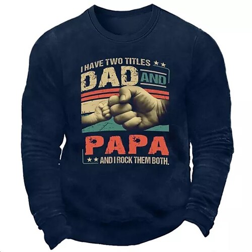 

Men's Sweatshirt Pullover Black Navy Blue Crew Neck Letter Graphic Prints Hand Print Daily Sports Holiday 3D Print Basic Streetwear Designer Spring Fall Clothing Apparel Hoodies Sweatshirts