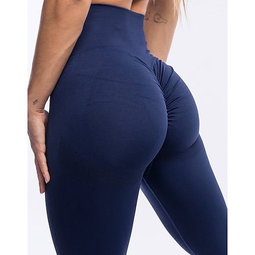 

Women' Cropped Leggings Butt Lift High Waist Yoga Fitness Gym Workout Leggings Bottoms Black Rosy Pink Army Green Spandex Winter Sports Activewear Stretchy Slimming