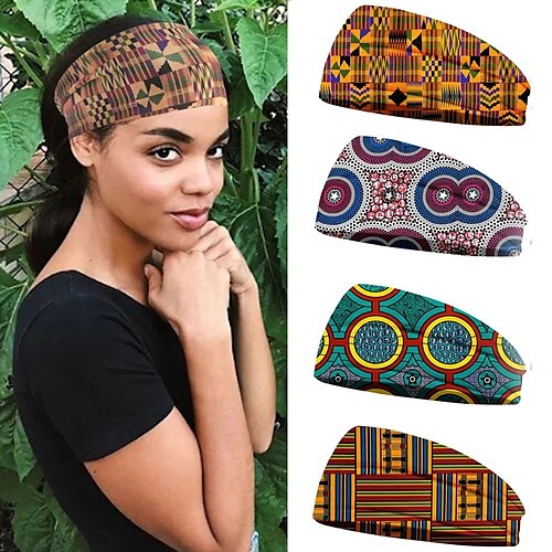 

Sports Headband Men's Women's Headwear Graphic Breathable Quick Dry Moisture Wicking for Fitness Running Jogging Winter Spring Summer Green Yellow Rosy Pink