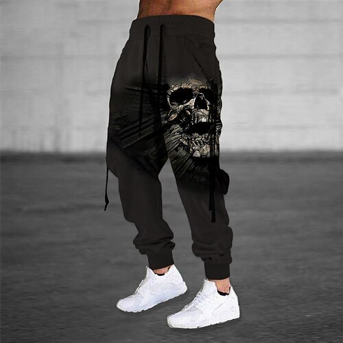 

Men's Sweatpants Joggers Trousers Drawstring Elastic Waist 3D Print Graphic Prints Comfort Breathable Sports Outdoor Casual Daily Cotton Blend Terry Streetwear Stylish Black Purple Micro-elastic