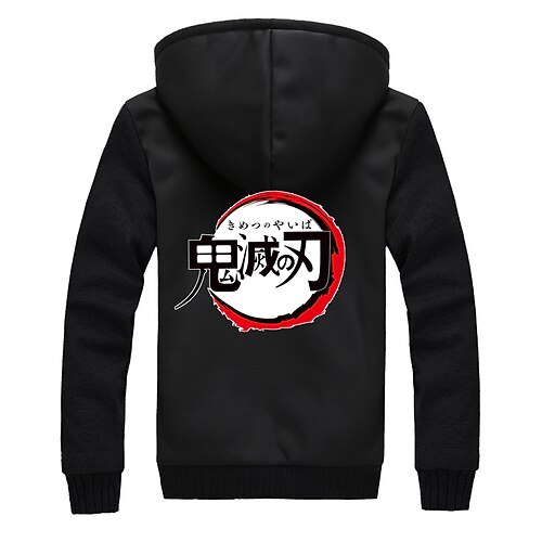 

Inspired by Demon Slayer Kamado Tanjiro Hoodie Anime Outerwear Anime Graphic Outerwear For Men's Women's Unisex Adults' Hot Stamping 100% Polyester Casual Daily