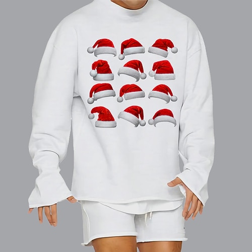 

Men's Sweatshirt Gray White Crew Neck Ugly Christmas Print Sports & Outdoor Casual Sports Hot Stamping Basic Sportswear Casual Spring Fall & Winter Clothing Apparel Hoodies Sweatshirts