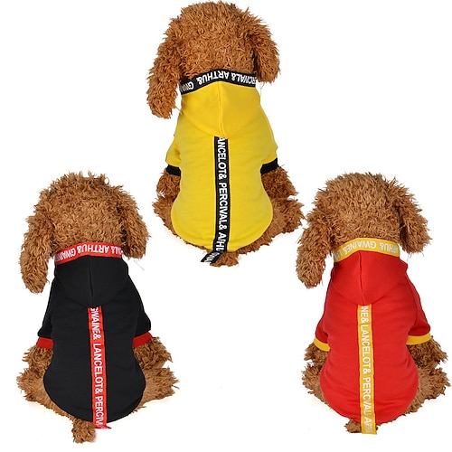 

Dog Cat Coat Quotes & Sayings Adorable Stylish Ordinary Casual Daily Outdoor Casual Daily Dog Clothes Puppy Clothes Dog Outfits Warm Black Yellow Random Costume for Girl and Boy Dog Cotton 8 10 12 14