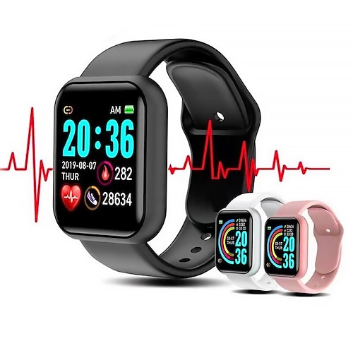 

696 L18 Smart Watch 1.3 inch Smartwatch Fitness Running Watch Bluetooth Pedometer Call Reminder Sleep Tracker Heart Rate Monitor Sedentary Reminder Compatible with Android iOS IP 67 Women Men Heart