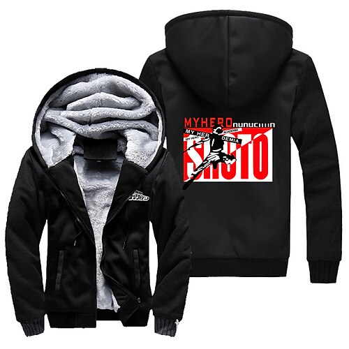 

Inspired by My Hero Academia Todoroki Shoto Hoodie Anime Outerwear Anime Graphic Outerwear For Men's Women's Unisex Adults' Hot Stamping 100% Polyester Casual Daily