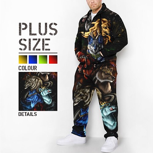 

Per uomo Plus Size Felpa con cappuccio Grande e alto Pop art Con cappuccio Manica lunga Primavera & Autunno Di tendenza Originale Informale Giornaliero Sport Top