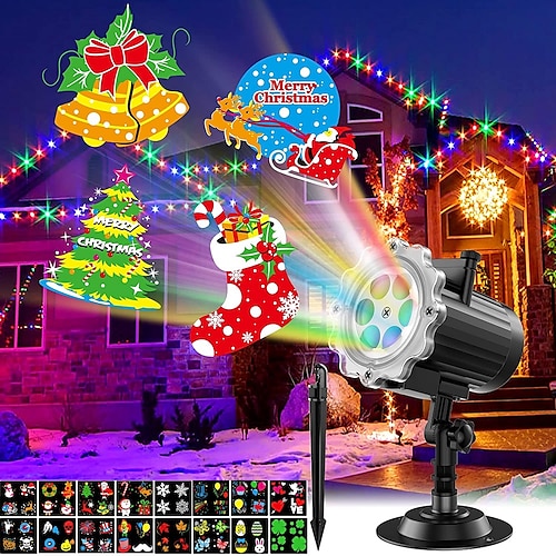 Christmas Lights Projector,Waterproof IP65 Indoor Motion Remote Control 10W  LED