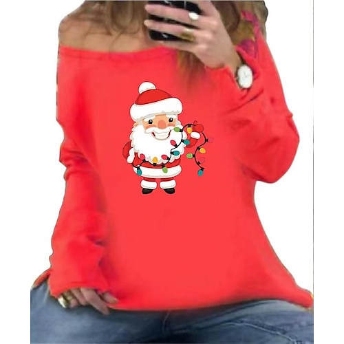 

Santa Claus Masquerade Ugly Christmas Sweater / Sweatshirt Women's Christmas Christmas Carnival Masquerade Adults Party Christmas Polyester Top