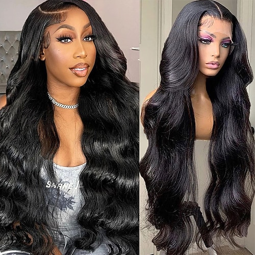 

12-40Inch Body Wave Wig Transparent Lace Frontal Wig 13x4 Lace Front Wig with Baby Hair