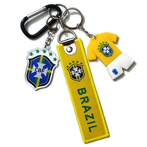 

Croatia Germany France Belgium Brazil Argentina National Football Team Badge Keychain Pendant