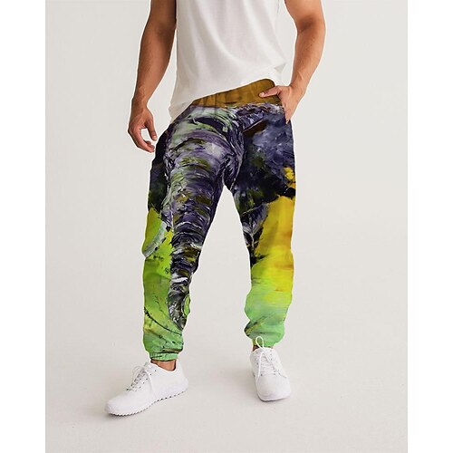 

Men's Sweatpants Joggers Trousers Drawstring Elastic Waist 3D Print Graphic Prints Comfort Sports Outdoor Casual Daily Streetwear Designer Green Blue Micro-elastic