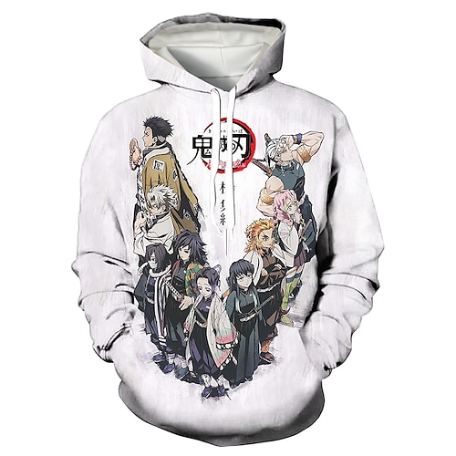 

Inspired by Demon Slayer Kochou Shinobu Tomioka Giyuu Rengoku Kyoujurou Hoodie Cartoon Manga Anime Front Pocket Graphic Hoodie For Men's Women's Unisex Adults' 3D Print 100% Polyester