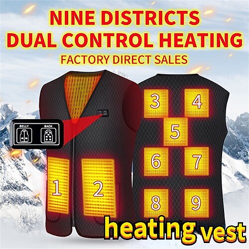 

2022 Electric heat vest Heating clothes Charging heating Winter heat vest Intelligent warm vest Men and women motorcycle vest