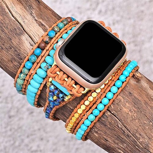 

1PC Smart Watch Band Compatible with Apple iWatch Apple Watch Ultra 49mm Series 8/7/6/5/4/3/2/1 / SE Handmade Braided Rope for iWatch Smartwatch Strap Wristband Fabric Handmade Adjustable Breathable