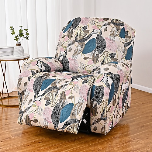 

Stretch 1/2/3 Seats Individual Recliner Chair Sofa Couch Cover with Pocket,Non Slip Soft Sofa Slipcover, Washable Spandex Floral Printed Reclining Furniture Protector for Kids, Pets