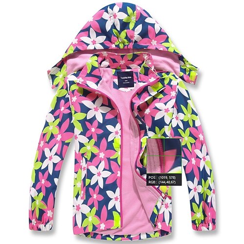 

Kids Girls' Coat Graphic Basic Outdoor Coat Outerwear 7-13 Years Winter Green Blue Purple