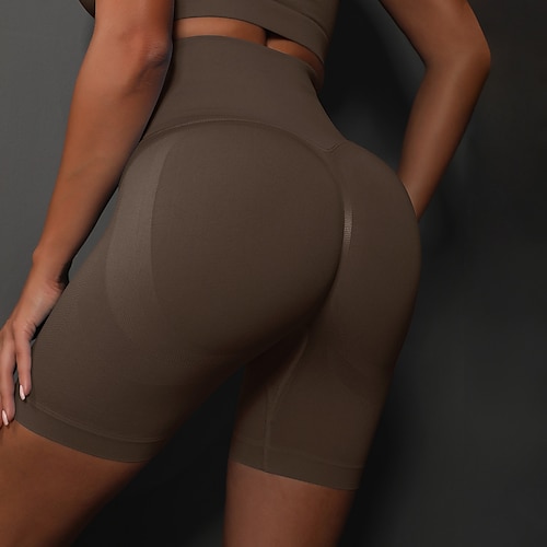 

Women's Fitness Shorts Slimming Scrunch Butt Stretchy High Waist Yoga Fitness Gym Workout Shorts Running Bottoms Spandex Sports Activewear High Elasticity