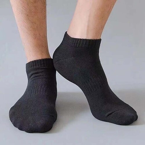 

Herren 5 Paare Socken Ankle Socken Niedrig geschnittene Socken Freizeitsocken Schwarz Weiß Farbe Baumwolle Einfarbig Casual Täglich Mittel Herbst Winter Modisch Komfort