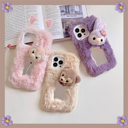 

Phone Case For Apple Back Cover iPhone 14 Pro Max 14 Plus 13 12 11 Pro Max Mini SE Bumper Frame Mirror Full Body Protective Cartoon Plush Plush PC