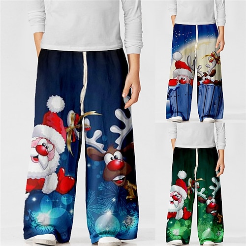 

Kids Boys Pants Trousers Santa Claus Elk Lightweight Breathable Soft Pants Casual Fashion Daily Green Blue Royal Blue Mid Waist
