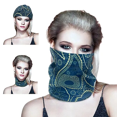

Neck Gaiter Neck Tube Neck Gaiter Neck Tube Bandana Sports Scarf Face Mask Breathable Quick Dry Moisture Wicking Lightweight Soft Bike / Cycling yellow-green Green Blue for Men's Women's Adults'