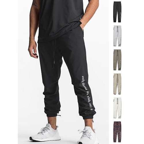 

Men's Joggers Sweatpants Drawstring Bottoms Athletic Athleisure Breathable Quick Dry Moisture Wicking Fitness Gym Workout Running Sportswear Activewear Black Army Green Camouflage