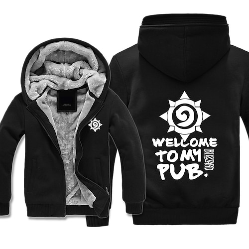 

Inspired by HearthStone: Heroes of Warcraft letter Hoodie Anime Outerwear Anime Graphic Outerwear For Men's Women's Unisex Adults' Hot Stamping 100% Polyester Casual Daily