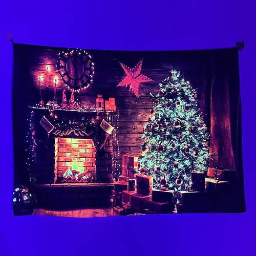 

Blacklight Tapestry Christmas Wall Hanging Photography Backround Magic Color Bar Hanging Cloth Home Decoration Cloth