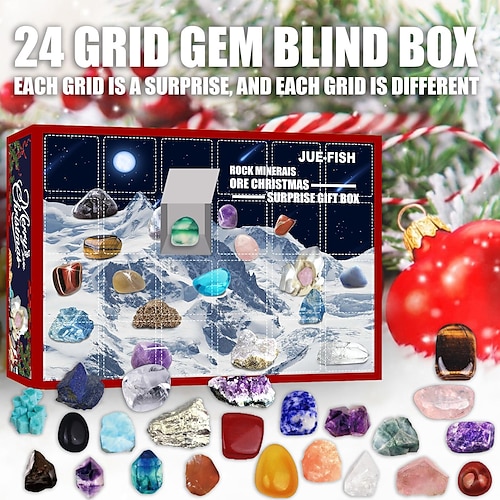 

2022 Christmas Advent Calendar Contains 24 Gifts ,24 Different Minerals In It , More Surprises And Happy Christmas For Kids