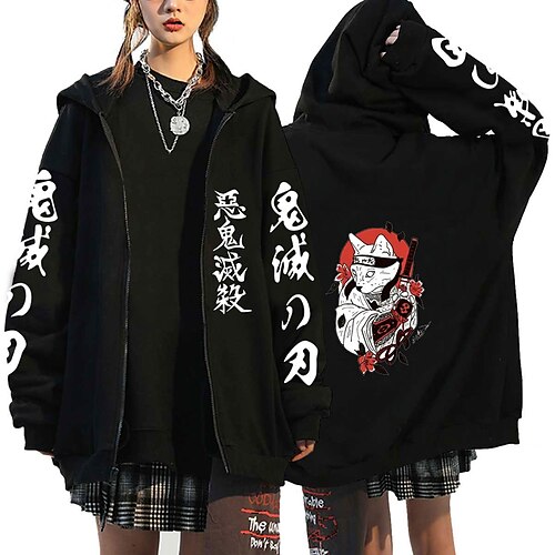 

Inspired by Demon Slayer Demon Slayer Corps Anime Cartoon Manga Anime Classic Street Style Outerwear For Men's Women's Unisex Adults' Hot Stamping 100% Polyester