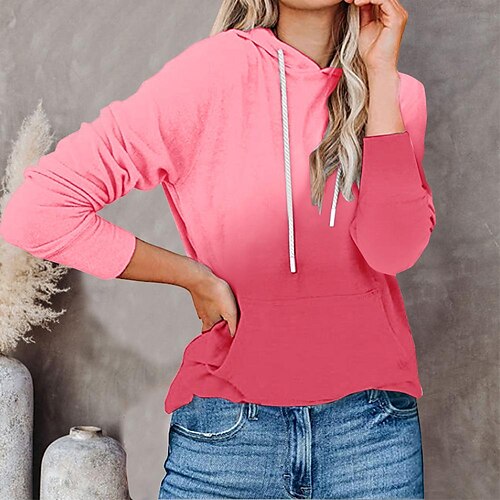 

Women's Hoodie Sweatshirt Pullover Streetwear Front Pocket Watermelon Red Purple Pink Graphic Street Hoodie Long Sleeve S M L XL 2XL 3XL