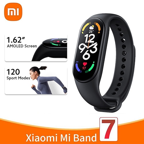 

Xiaomi 7 Smart Watch 1.62 inch Smart Bracelet Blood Oxygen Fitness Traker Bluetooth Pedometer Call Reminder Activity Tracker Compatible with Android iOS Women Men Waterproof Sport Band Long Standby