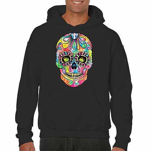 

Inspired by Sugar Skull Mexican Hoodie Cartoon Manga Anime Front Pocket Graphic Hoodie For Men's Women's Unisex Adults' Hot Stamping 100% Polyester Casual Daily