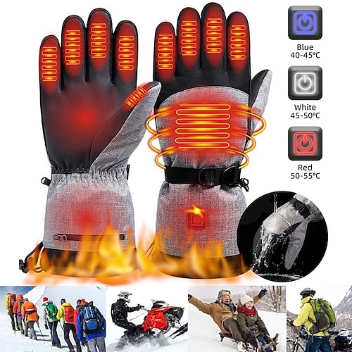 

Winter Electric Heated Gloves USB Hand Warmer Heating Gloves Thermal Waterproof Breathable Adjustable Heating Gloves For Men Women Snowboard Cycling Motorcycle Bike Ski Outdoor