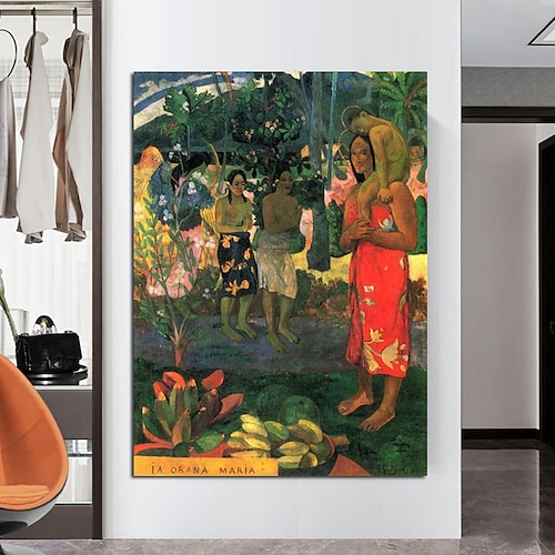 

Handmade Hand Painted Oil Painting Wall Impression Figure Oil Painting Modern Abstract Paul Gauguin Painting Home Decoration Decor Rolled Canvas No Frame Unstretched