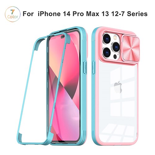 

Phone Case For Apple Classic Series iPhone 14 Pro Max 13 12 11 Pro Max Mini X XR XS 8 7 Plus Bumper Frame Full Body Protective Dustproof Solid Colored TPU