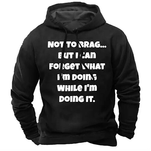 

Men's Pullover Hoodie Sweatshirt Black Navy Blue Hooded Letter Graphic Prints Print Daily Sports 3D Print Basic Streetwear Designer Spring Fall Clothing Apparel Hoodies Sweatshirts