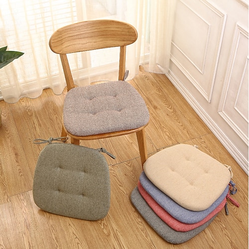 

Chair Cushion Dining Chair Seat Pad Non Slip Memory Foam Chair Pad with Ties Non Skid Rubber Back U-Shaped Seat Cover
