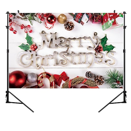 

Christmas Wall Tapestry Photo Background Backdrop Banner Hanging Flag Banner Home Decoration Fireplace Santa Claus Winter Wonderland Gingerbread Man