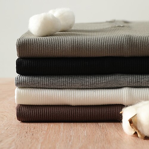 

Women's T shirt Tee Patchwork Button Solid / Plain Color Classic Tattoo Round Neck Regular Spring & Fall Green Black Dark Coffee Dark Gray Beige