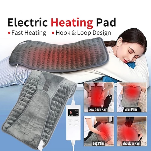 

Electric Heating Pad Electric Blanket Foot Warmer 6 Gears Temperature Settings & Auto Shut Off 60cm30cm Washable Fast Heated Keep Warm for Back Pain Relief Abdomen Feet Back Cramp
