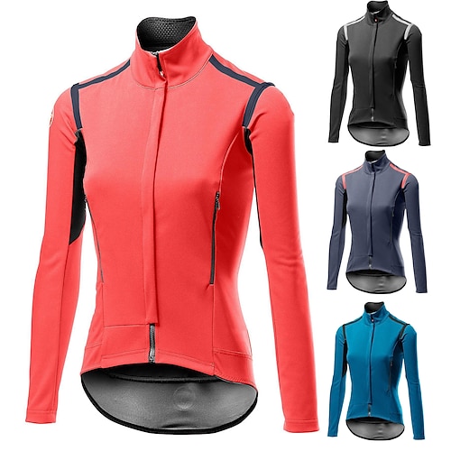 

Women's Cycling Jacket Cycling Jersey Quick Dry Moisture Wicking Breathability Soft Bike Jacket Mountain Bike MTB City Bike Cycling Blue Purple Red Bike Wear / Long Sleeve / Stretchy / Athleisure