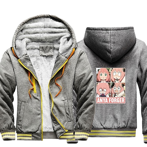 

Inspired by Anime Character Anya Forger Hoodie Anime Outerwear Anime Graphic Outerwear For Men's Women's Unisex Adults' Hot Stamping 100% Polyester Casual Daily